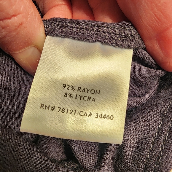 EILEEN FISHER Fine Jersey Wide-Leg Pant In Dark Gray Size Petite/M - Picture 11 of 12